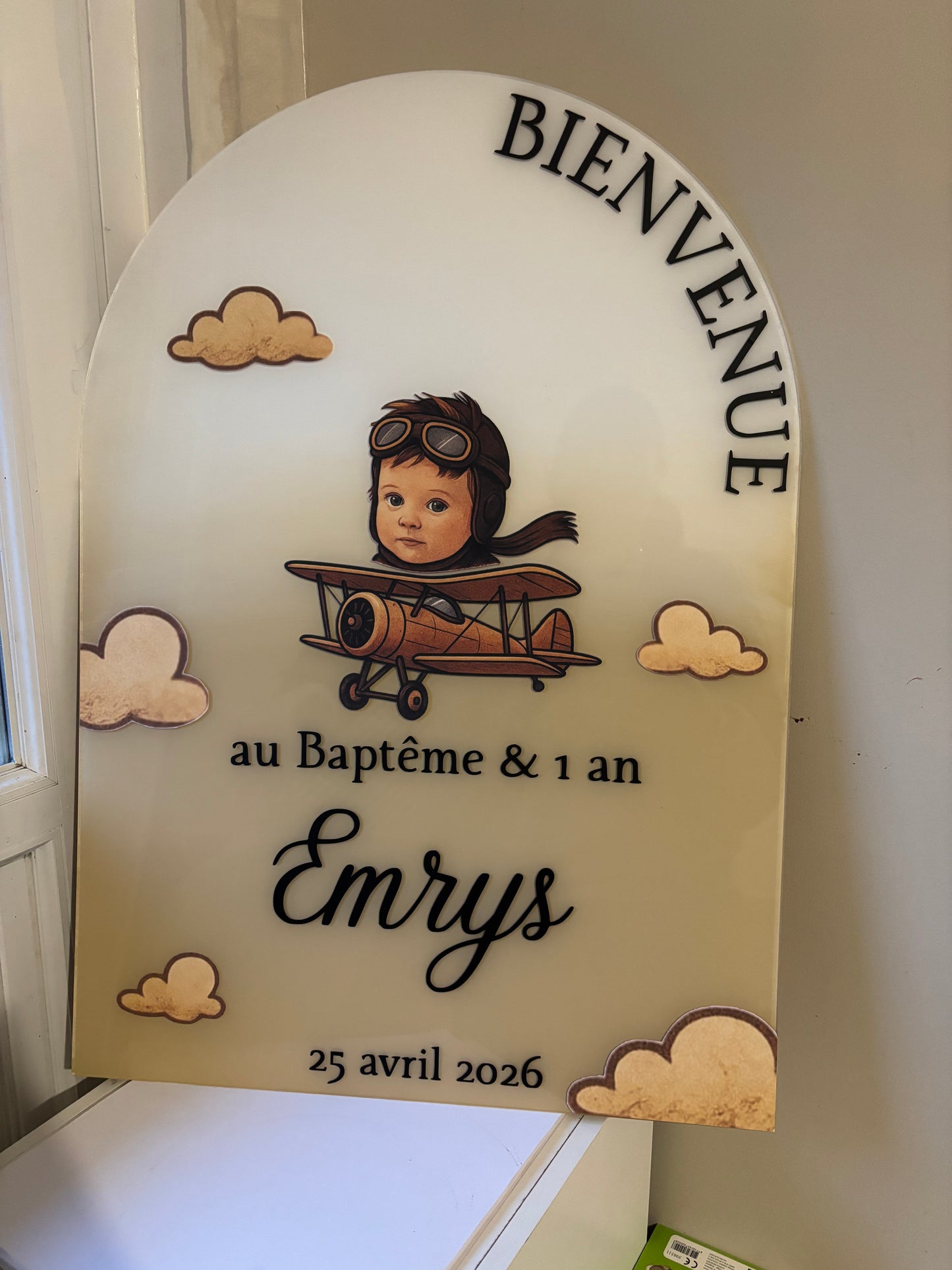 Panneau de Bienvenue forme arche