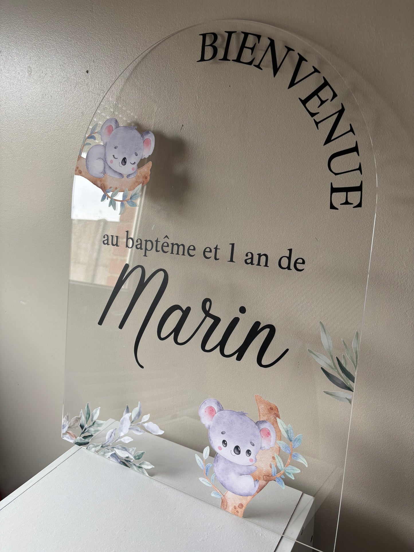 Panneau de Bienvenue forme arche