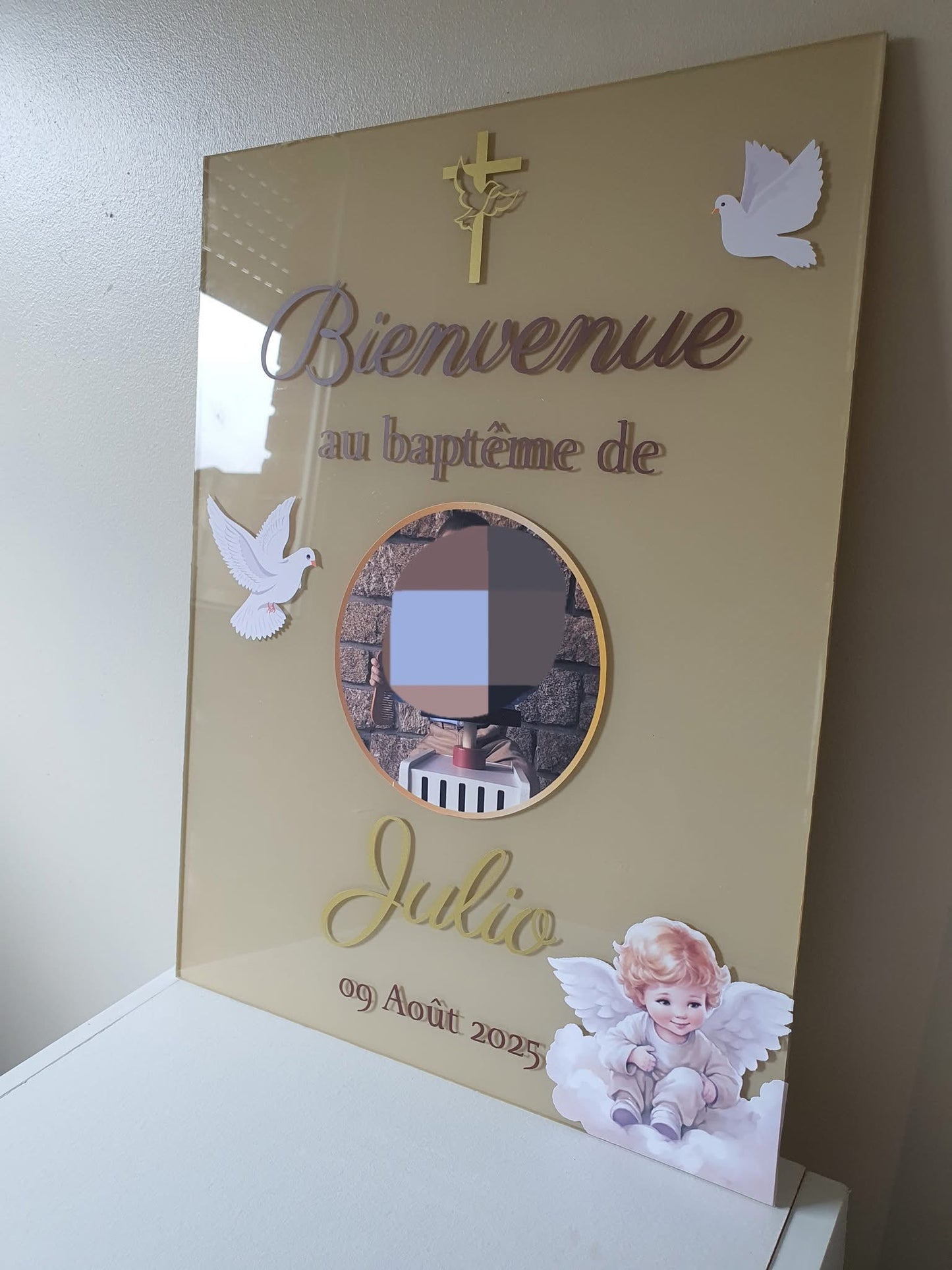 Panneau de Bienvenue avec photo