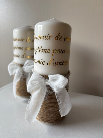 Bougie personnalisé 20cm