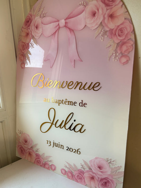 Panneau de Bienvenue forme arche