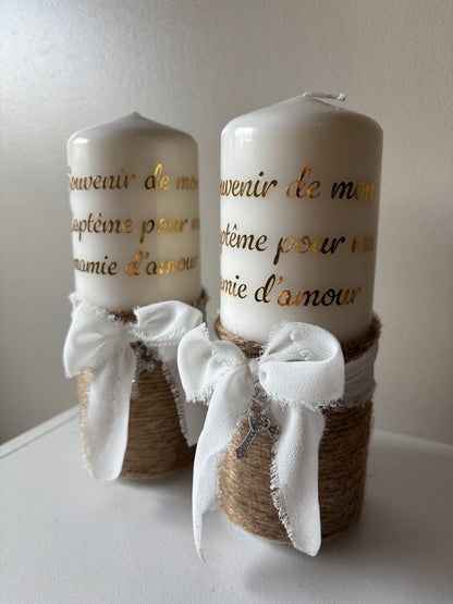 Bougie personnalisé 20cm