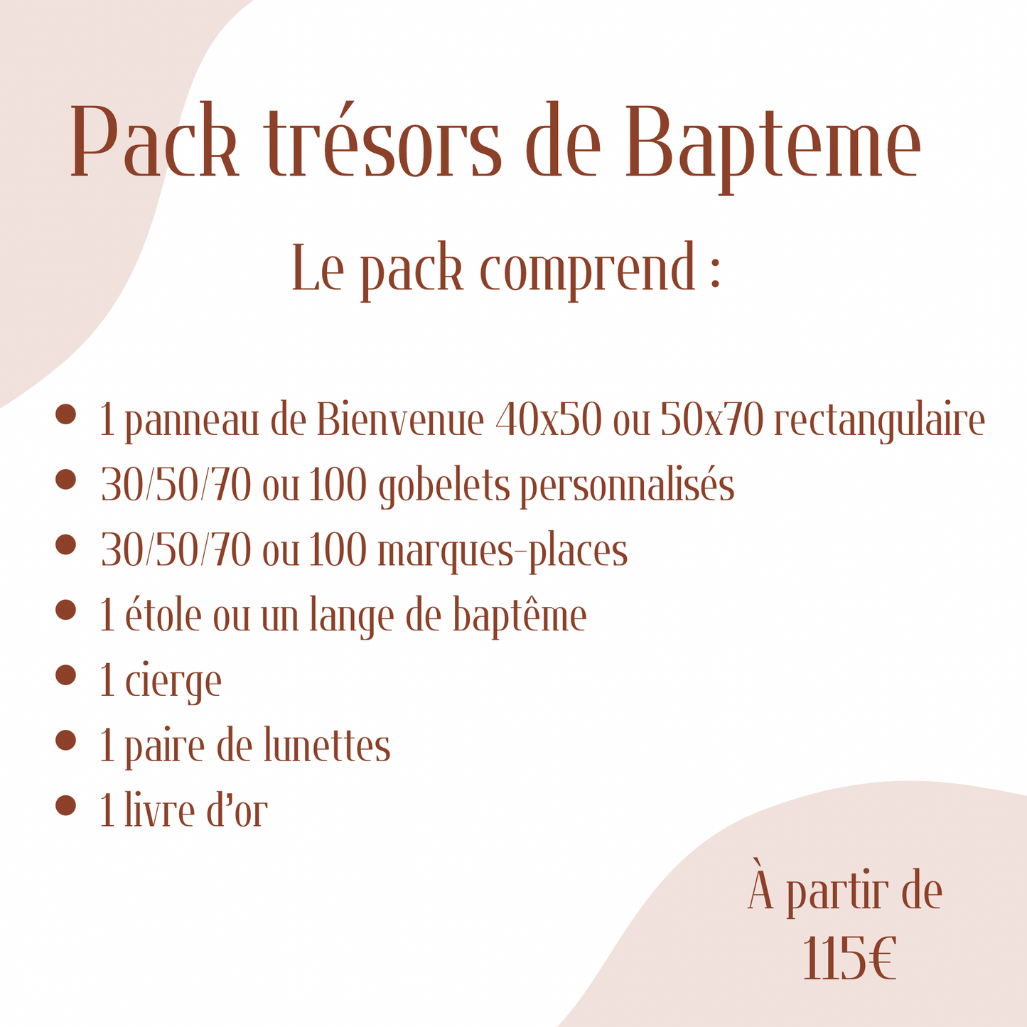 Pack Trésors de Baptême