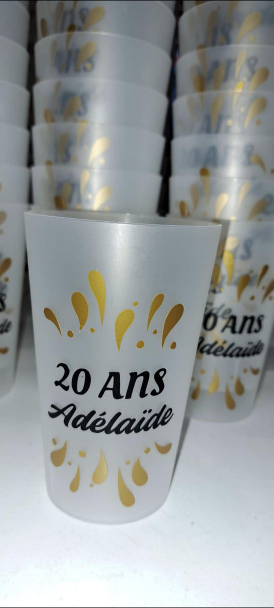 Gobelet personnalisé en vinyle